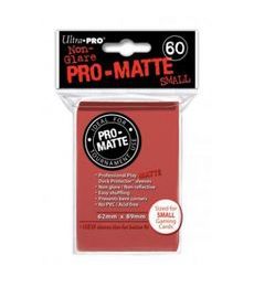 Obaly na karty (62 x 89) Small Pro-Matte - červené, Ultra Pro, 60 ks - Produkt Obaly na karty (62 x 89) Small Pro-Matte - červené, Ultra Pro, 60 ks