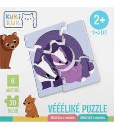 KukiKuk - Véééliké puzzle: Mláďata s mámou