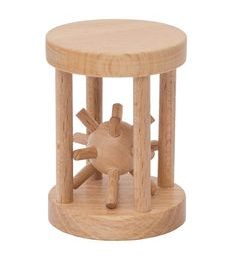 Ježek v kleci dřevěný - malý (MIK Toys)