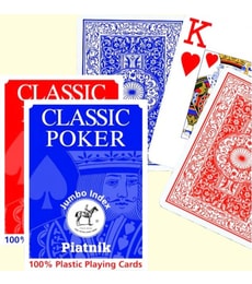 Poker karty - 100% plastic Jumbo Index - Produkt Poker karty - 100% plastic Jumbo Index