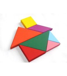 Tangram barevný (plastová krabička) - Tangram barevný (plastová krabička)