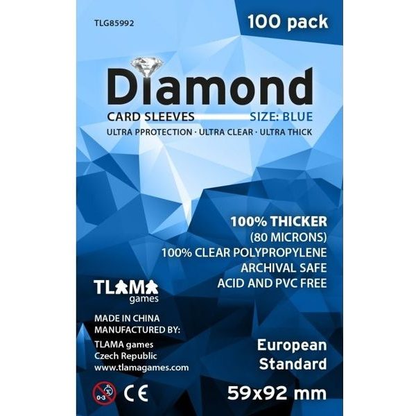 Obaly na karty (59x92mm) European Standard - Diamond, 100 ks
