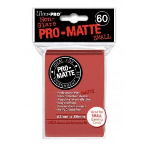 Obaly na karty (62 x 89) Small Pro-Matte - červené, Ultra Pro, 60 ks