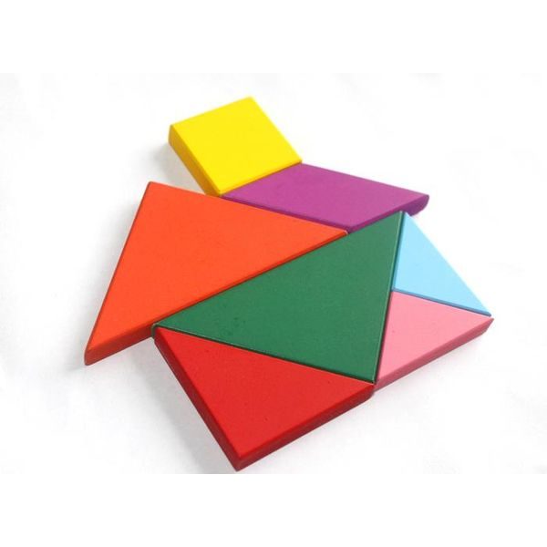 Tangram barevný (plastová krabička)