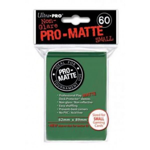 Obaly na karty (62 x 89) Small Pro-Matte - zelené, Ultra Pro, 60 ks
