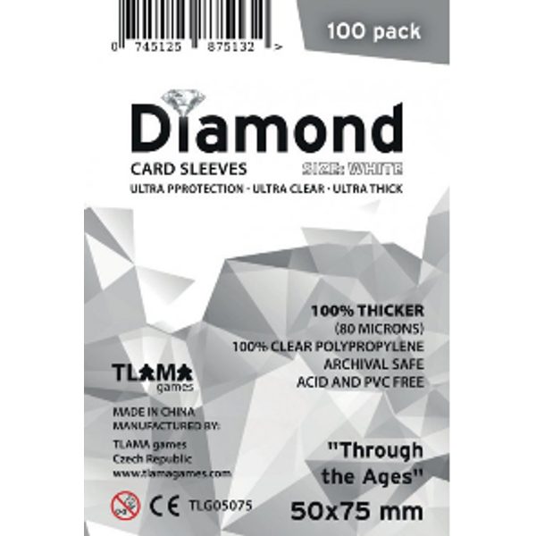 Obaly na karty (50x75 mm) pro Through the Ages - Diamond, 100 ks