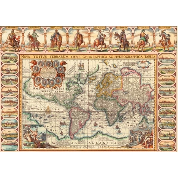 Puzzle Historická mapa světa 2000d