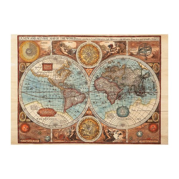 Puzzle Mapa světa z r. 1626 500d