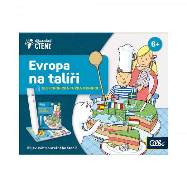 Albi tužka 2.0 s knihou Evropa na talíři