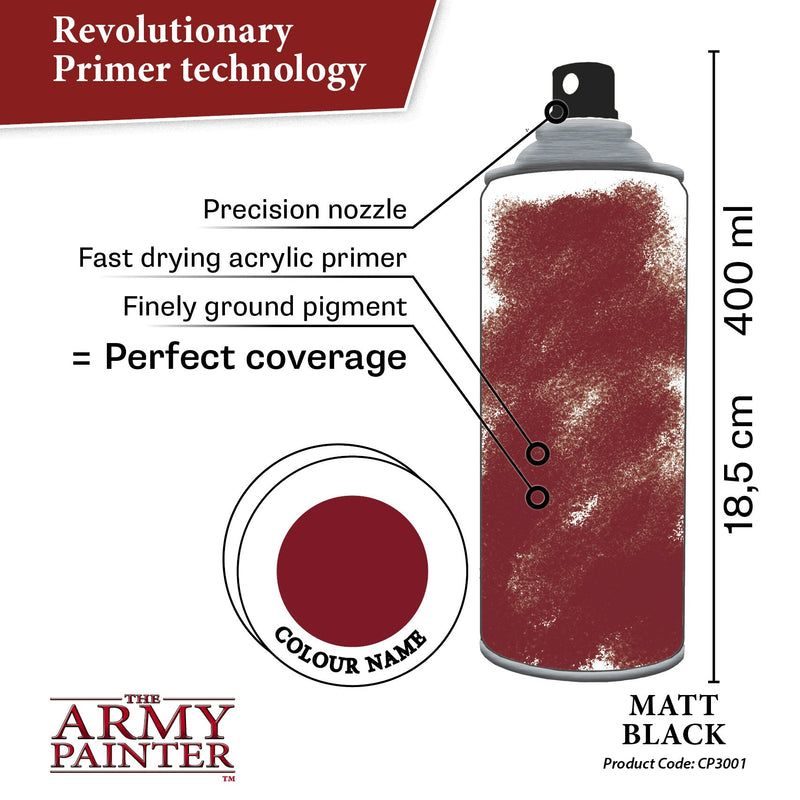 The Army Painter - Base Primer - Matt Black Spray
