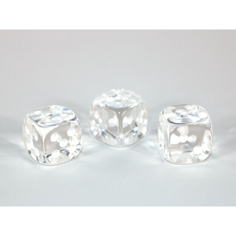 Kostka 6 stran 12mm průhledná