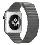 Apple Watch 42mm 44MM řemínek kožený provlékací šedý