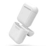 Apple Airpods ochranný silikonový kryt obal na beztrádová sluchátka bílý