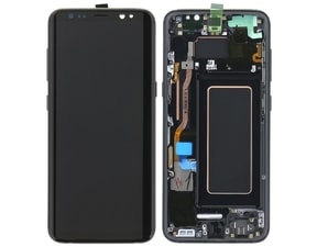 Samsung Galaxy S8 LCD Amoled displej komplet přední panel černý včetně rámečku G950