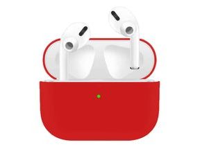 Apple Airpods Pro ochranný kryt silikonový obal na beztrádová sluchátka červený