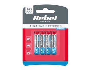 Alkalická mikrotužková AAA baterie Rebel (4ks)
