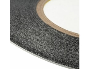 Oboustranná lepící páska černé 50m x 1mm kotouč