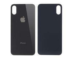 Apple iPhone X zadní skleněný kryt baterie černý s větším otvorem pro kameru