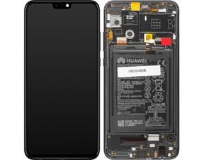 Honor 9X lite LCD displej dotykové sklo včetně rámečku a baterie (Service Pack) black