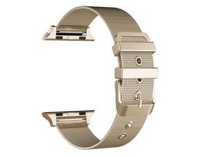 Apple Watch 42mm 44MM řemínek kovový s klasickou páskovou přezkou zlatý