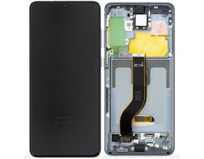 Samsung Galaxy S20+ LCD G985/G986 Amoled displej komplet přední panel Cosmic Black včetně rámečku (Service Pack)