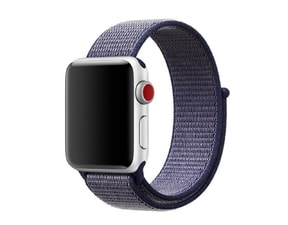 Apple Watch 42mm 44MM tkaný nylonový provlékací sportovní řemínek tmavě modrý