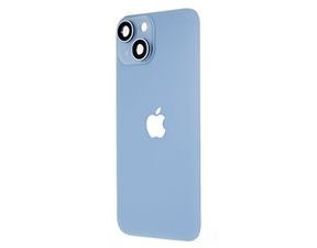 Zadní kryt baterie iPhone 14 modrý včetně krytky kamery a plechu pro přichycení