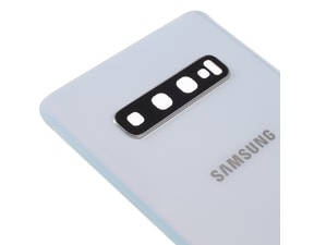 Samsung Galaxy S10 zadní kryt baterie osázený včetně krytky fotoaparátu bílý G973