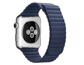 Apple Watch 42mm 44MM řemínek kožený provlékací modrý