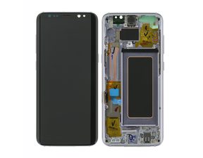 Samsung Galaxy S8 LCD G950 Amoled displej komplet přední panel fialový včetně rámečku (Service Pack)