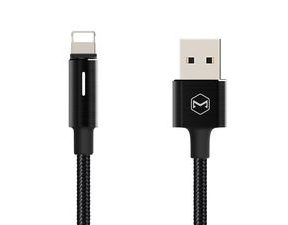 MCDODO nabíjecí datový kabel Lightning 8pin Apple smart LED 1.2m černý