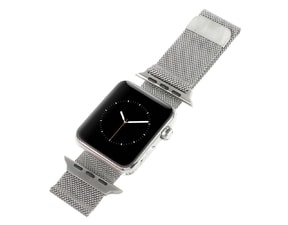 Apple Watch 42mm řemínek kovový Milanese Loop Milánský tah stříbrný