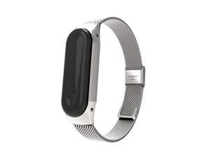 Xiaomi Mi Band 3 / 4 pásek na ruku řemínek kovový stříbrný