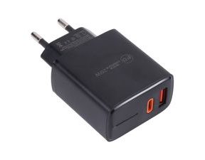 Nabíjecí adaptér USB-C + USB-A 20W nabíječka