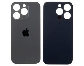 Zadní sklo pro Apple iPhone 14 Pro kryt baterie s větším otvorem na kameru (černý)