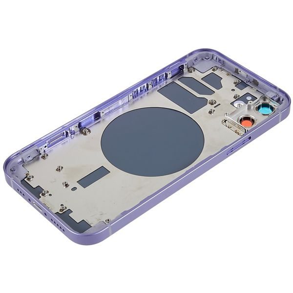 iPhone 12 zadní kryt baterie housing včetně rámečku Fialový
