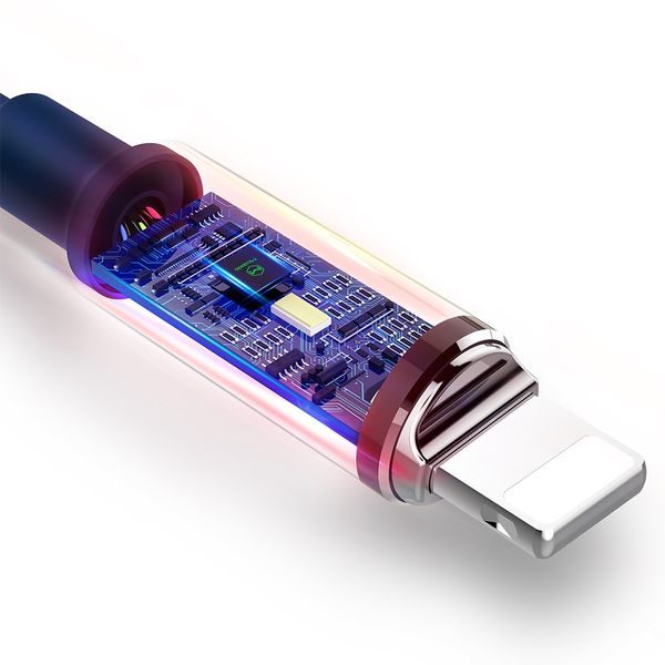 MCDODO nabíjecí datový kabel Lightning 8pin Apple smart LED 1.2m černý