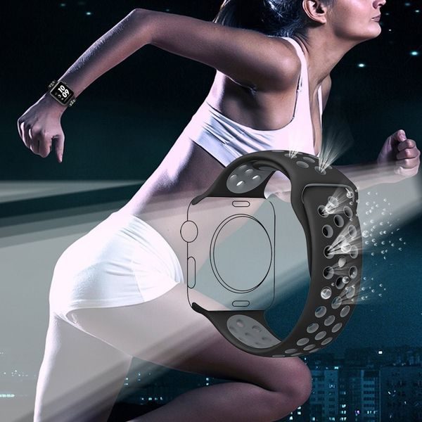 Apple Watch 42mm silikonový řemínek sportovní Nike sport šedý