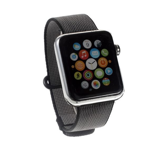 Apple Watch 42mm řemínek nylonový pásek černý
