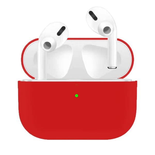 Apple Airpods Pro ochranný kryt silikonový obal na beztrádová sluchátka červený