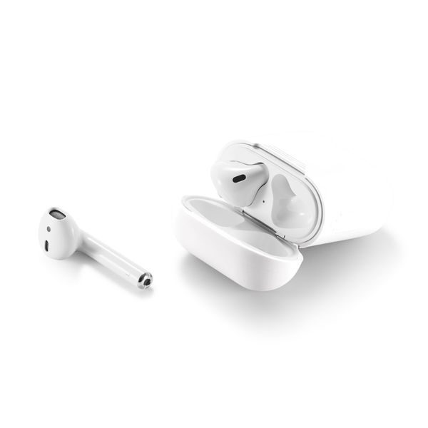 Apple Airpods ochranný silikonový kryt obal na beztrádová sluchátka bílý