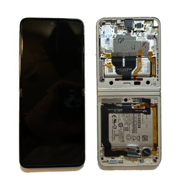 Samsung Galaxy Z Flip 3 5G LCD displej dotykové sklo vnitřní SM-F711 Cream (SWAP)