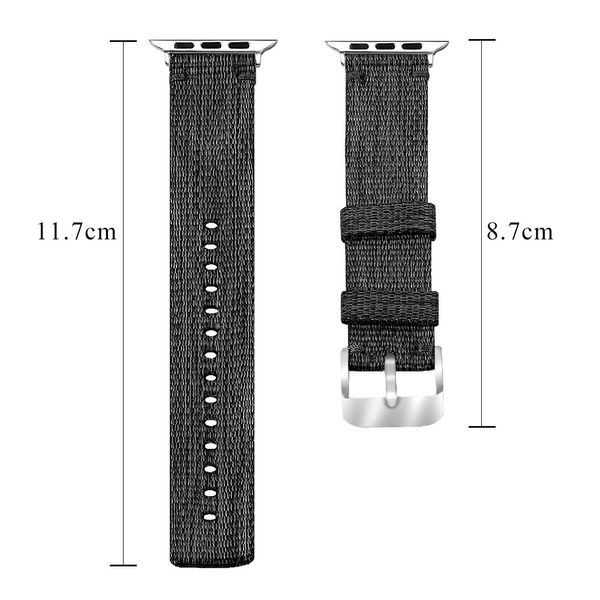 Apple Watch řemínek 38mm 40MM nylonový pásek černý