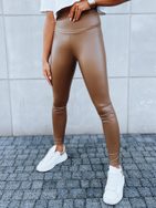 Női viaszos hatású barna leggings Edit