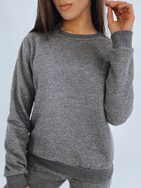 Egyszerű antracit színű női pulóver Fashion II