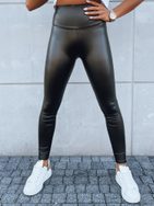 Női viaszos hatású fekete leggings Edit