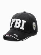 Trendi fekete siltes sapka FBI H115