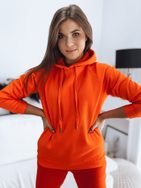 Kényelmes narancs színű női pulóver Polina