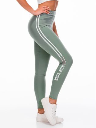 Divatos zöld női leggings NEW YORK PLR232