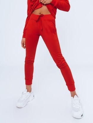 Egyszerű piros női melegítő nadrág Lara